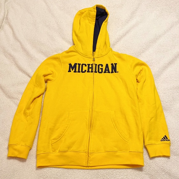 adidas yellow zip hoodie